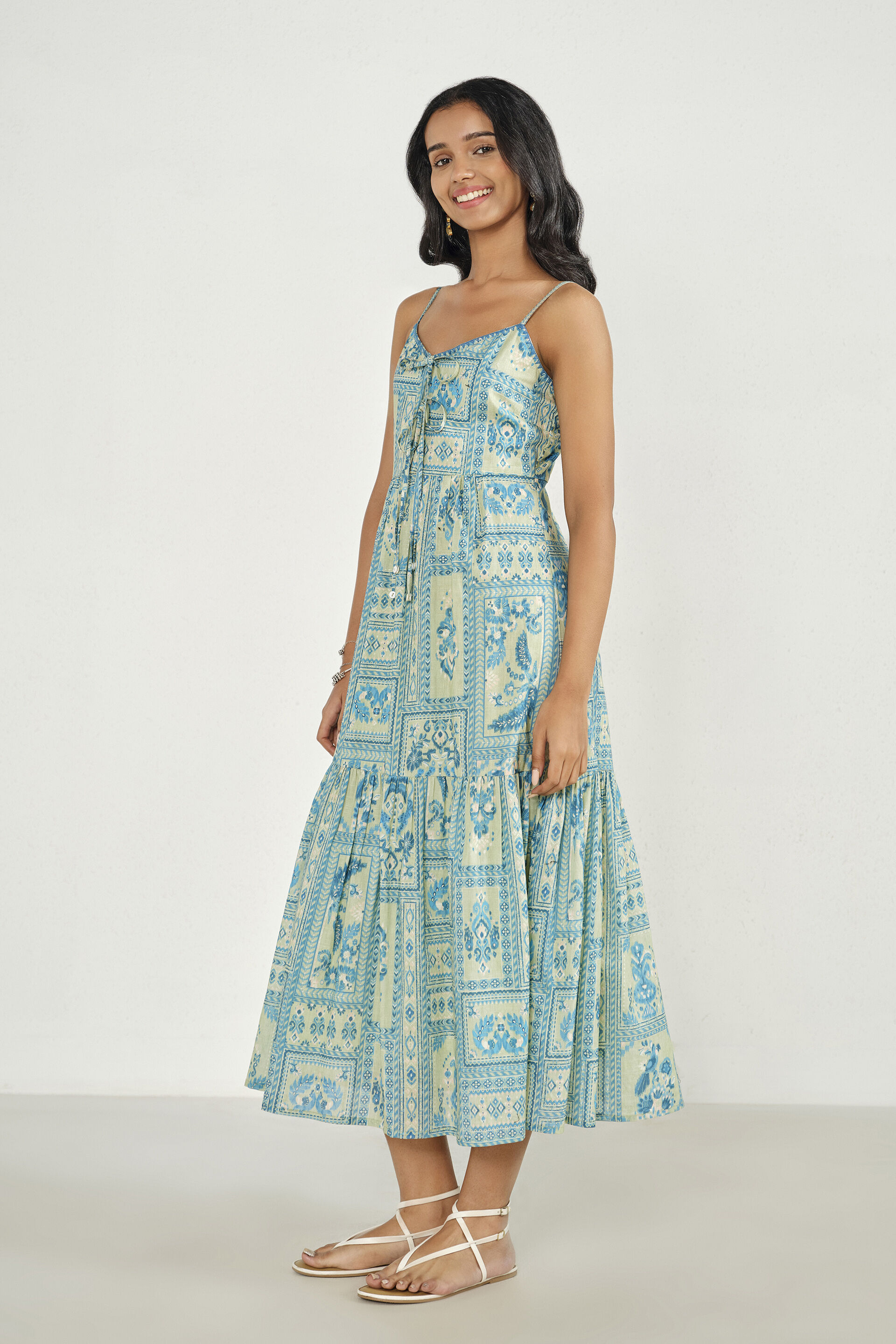 Sage Meadow Midi Dress, Sage Green, image 5